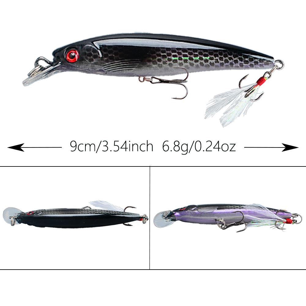 10pcs Bionic Minnow Fishing Lu - Fishing Hook Treble ulasan dan harga